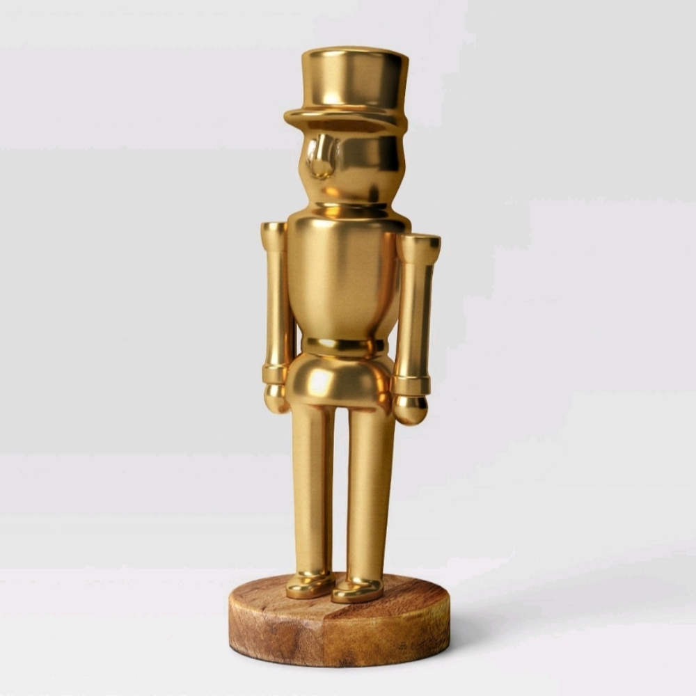 NWT Threshold Christmas Small Nutcracker Gold